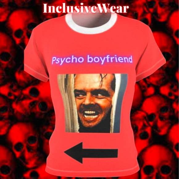 Psycho Boyfriend "Matching" Trending on TikTok! Cute and SexyWomen's Cut & Sew T - Picture 3 of 6